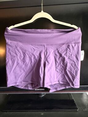 Women's High-Waist Lavender Active Shorts